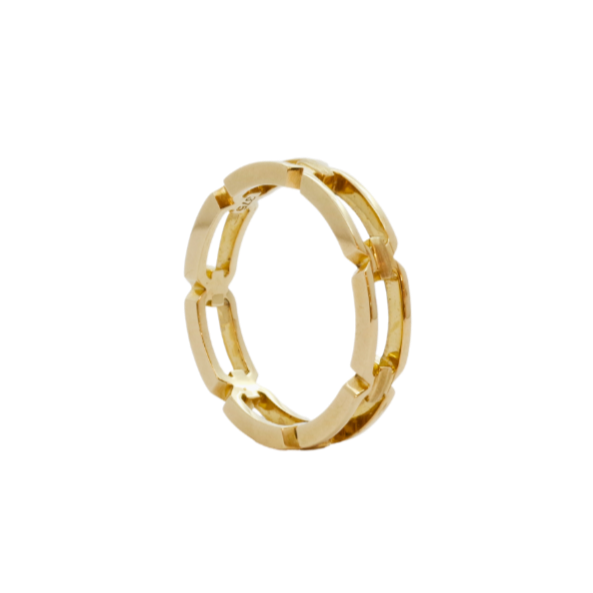 RING | 9K Yellow Gold Chunky Chain Links Ring
