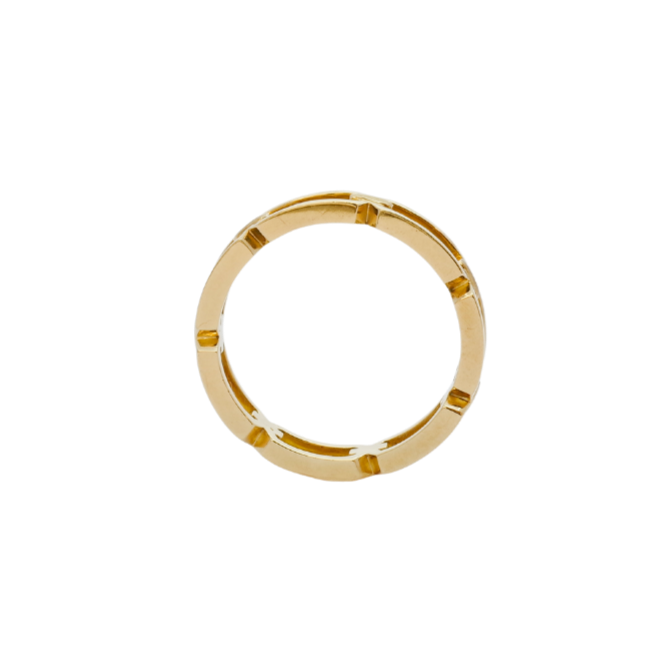 RING | 9K Yellow Gold Chunky Chain Links Ring