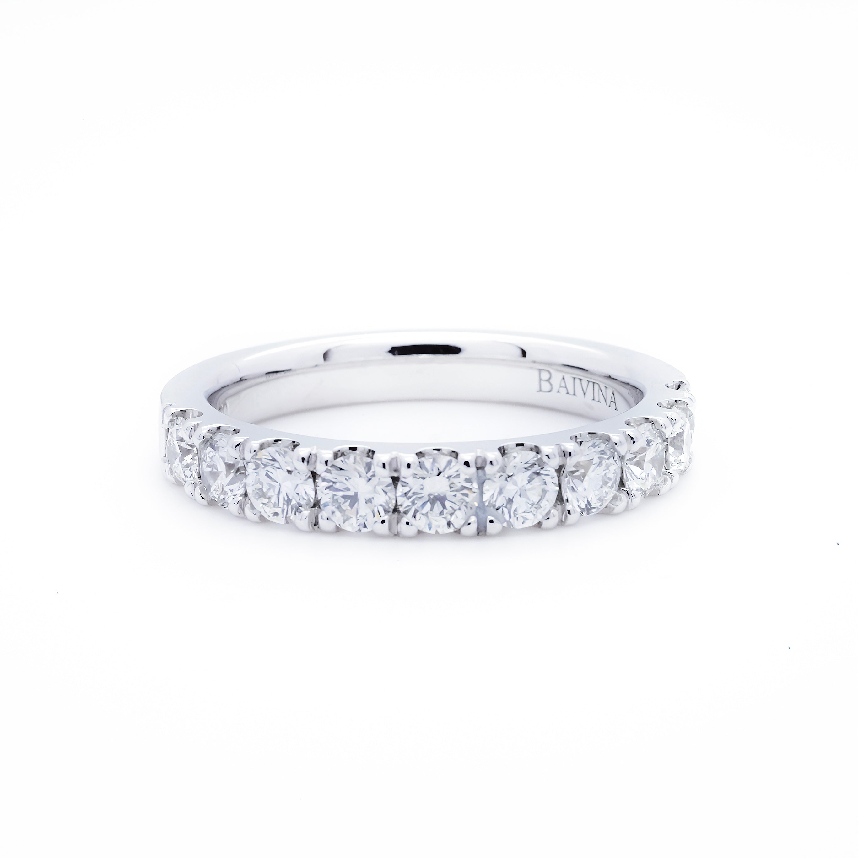 RING | 18K White Gold Diamond Ring 10 Diamonds