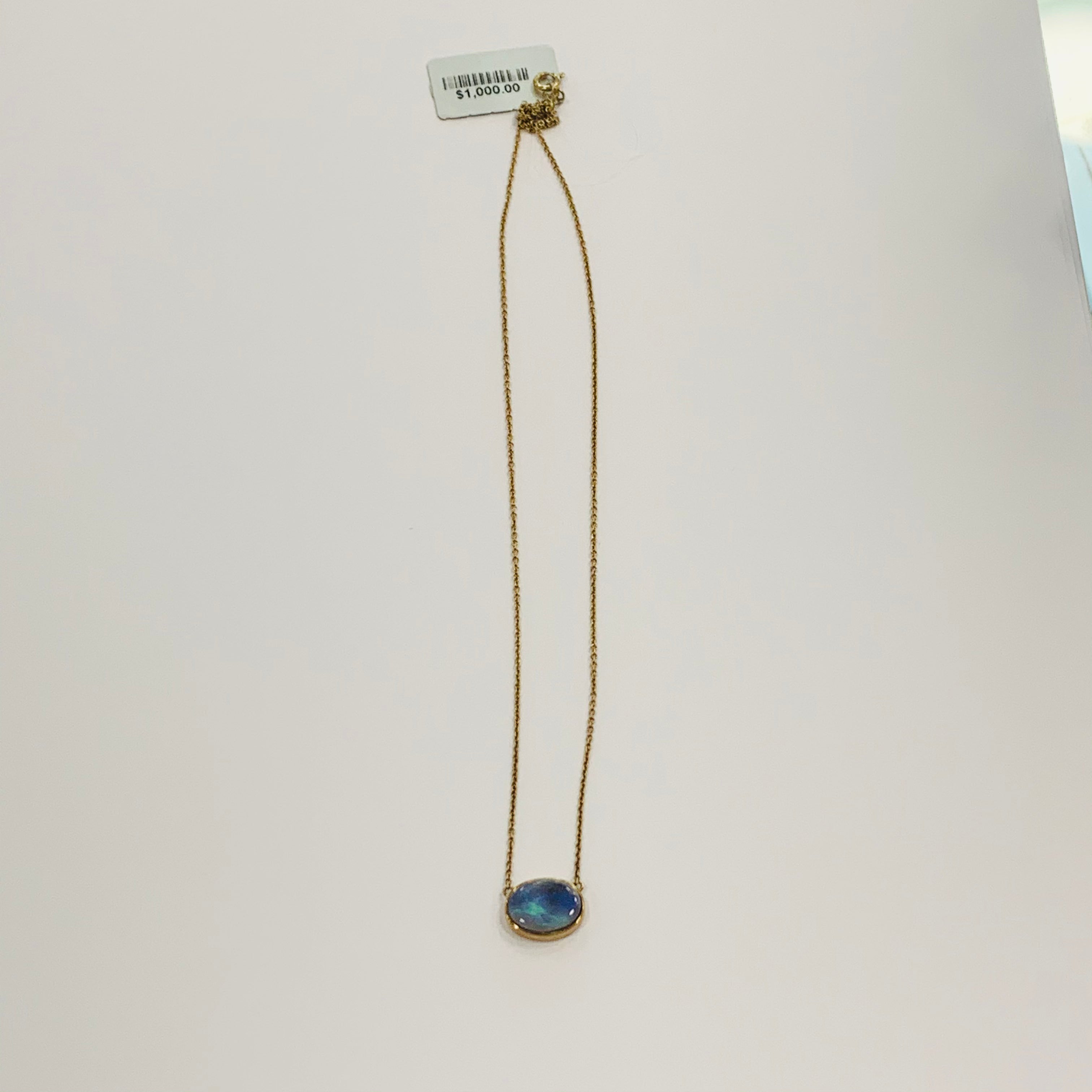 9K Gold Opal Pendant