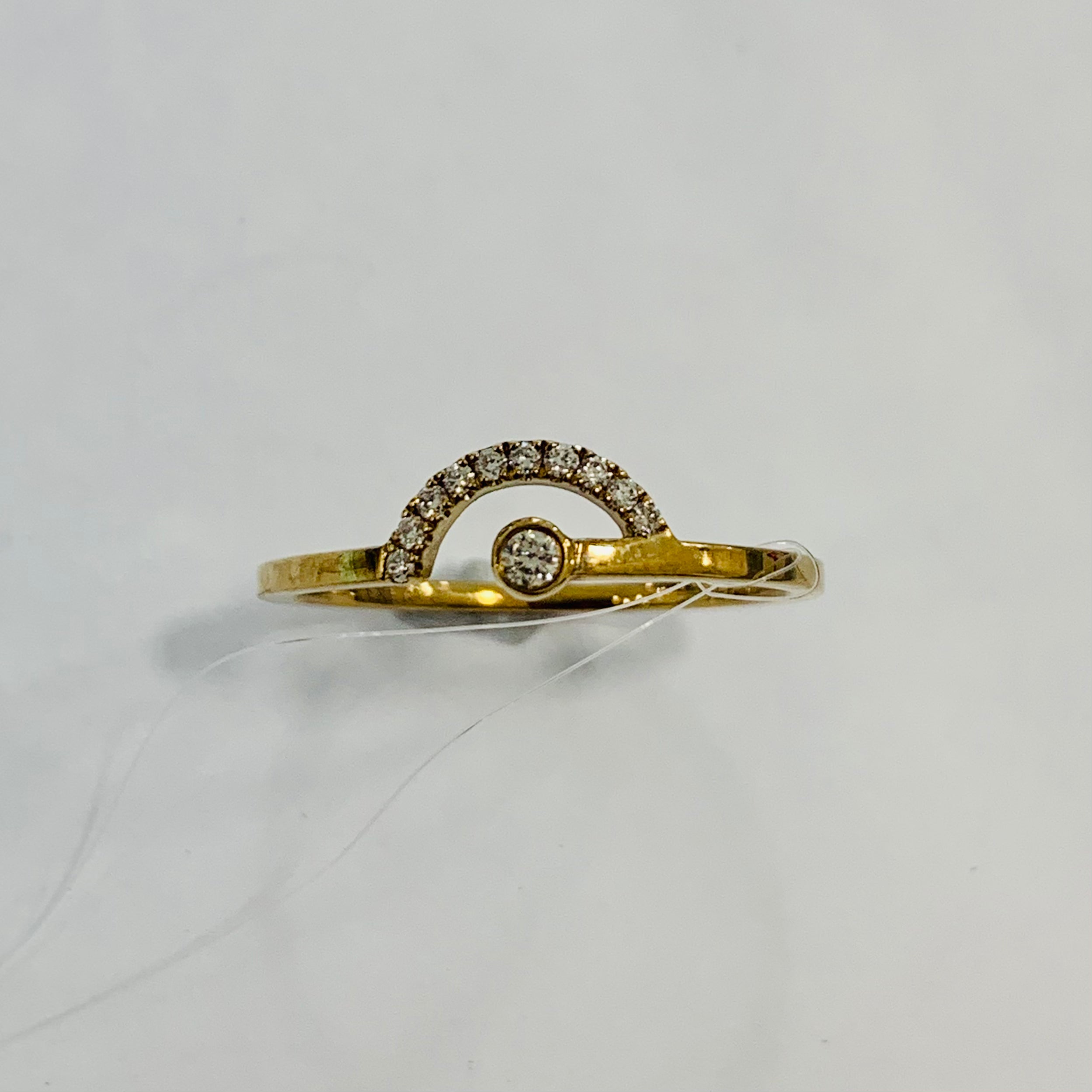 9K Yellow Gold Diamonds Ring