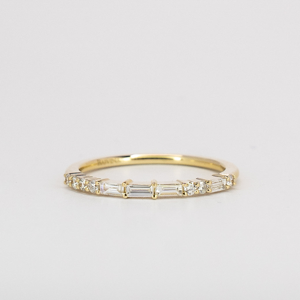 Stacking Band | 18 Karat Yellow Gold | Natural Diamonds
