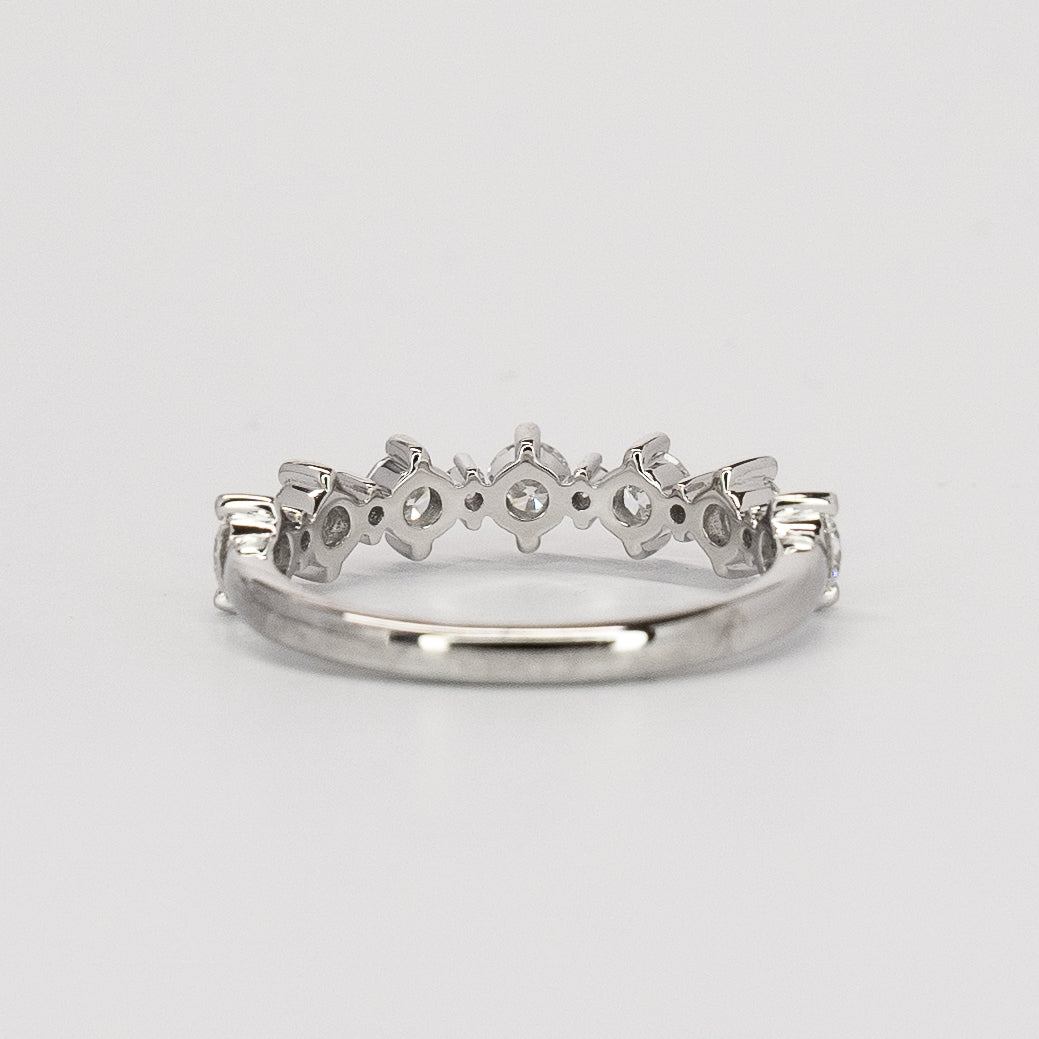 Stacking Band | 18 Karat White Gold | Natural Diamonds