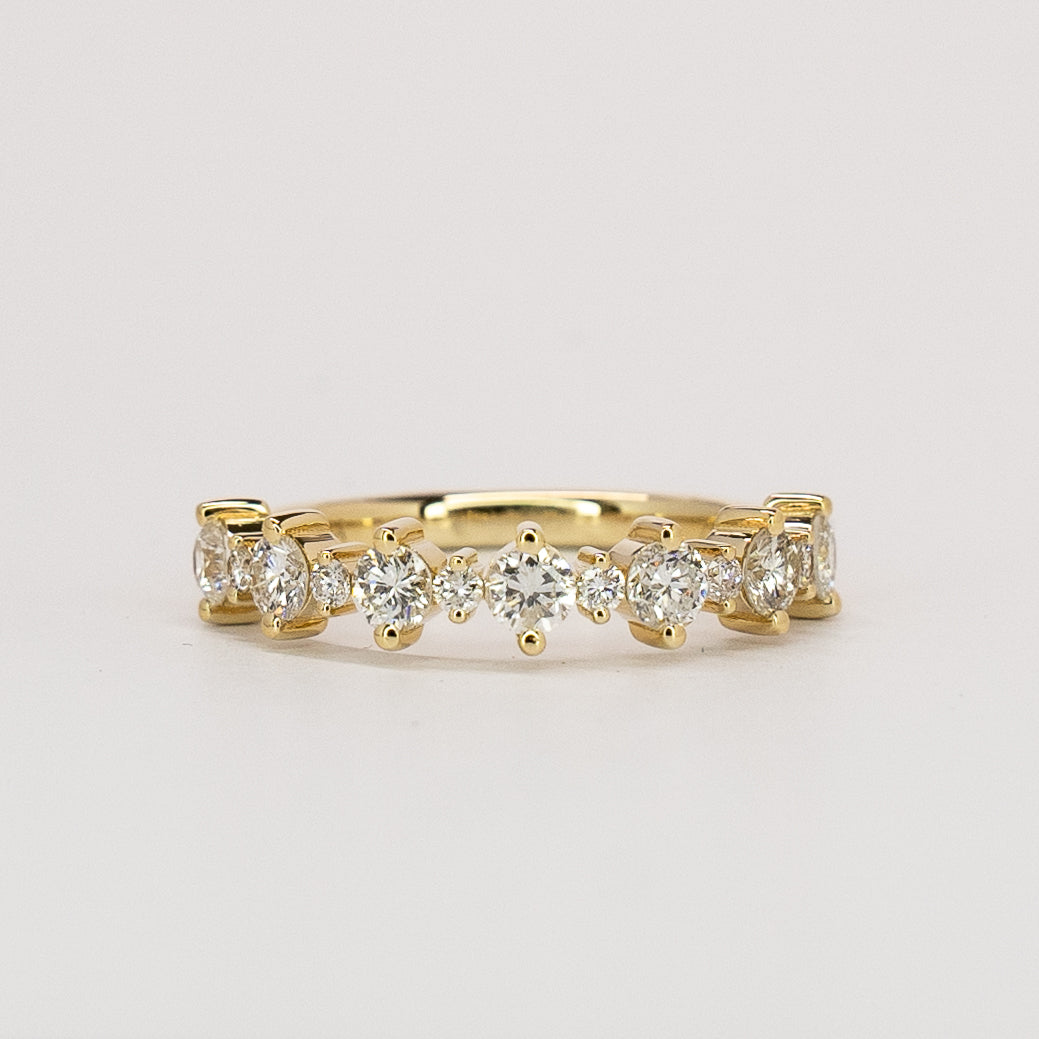 Stacking Band | 18 Karat Yellow Gold | Natural Diamonds