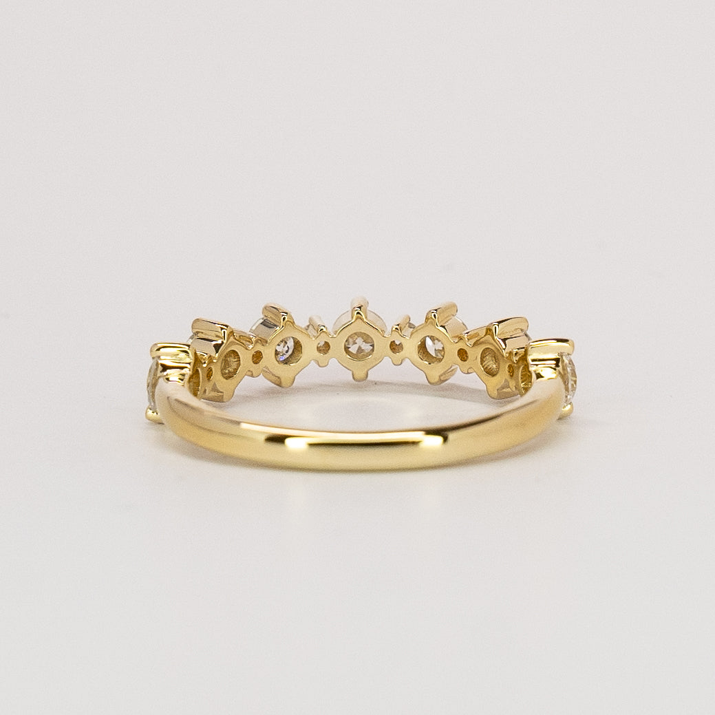 Stacking Band | 18 Karat Yellow Gold | Natural Diamonds