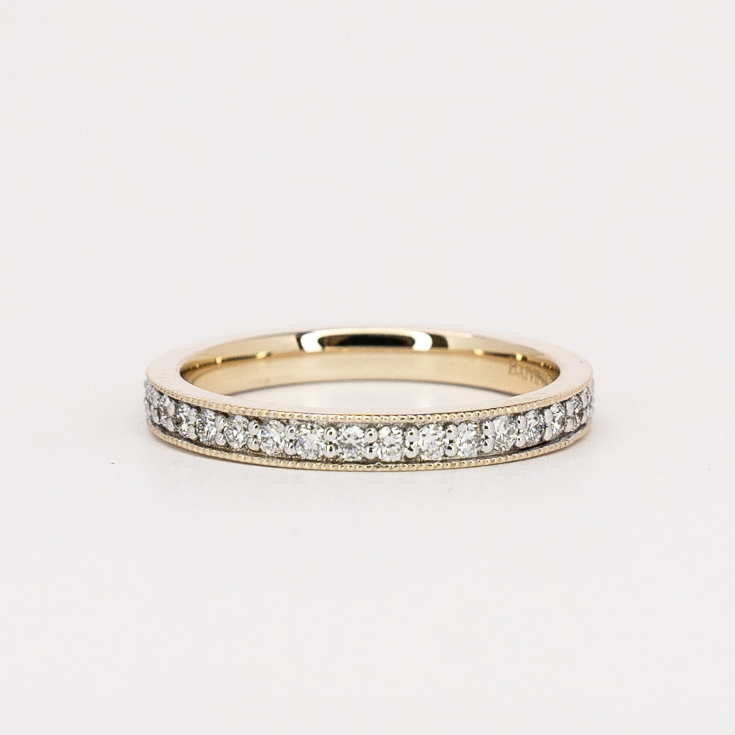Band | 14 Karat Yellow Gold Band | Lab-created Diamonds