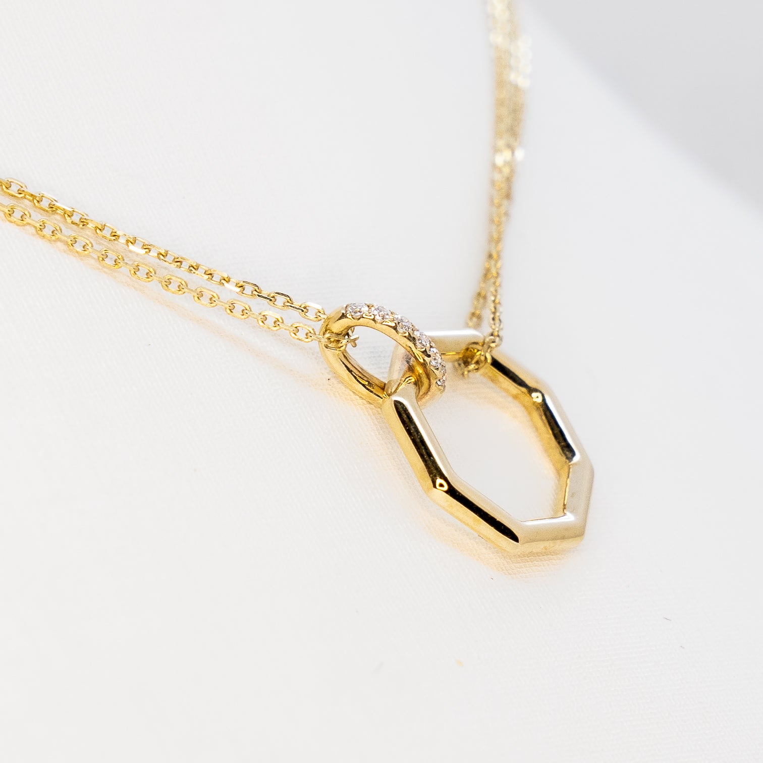 Necklace | Lab-created Diamonds | 9 Karat Yellow Gold