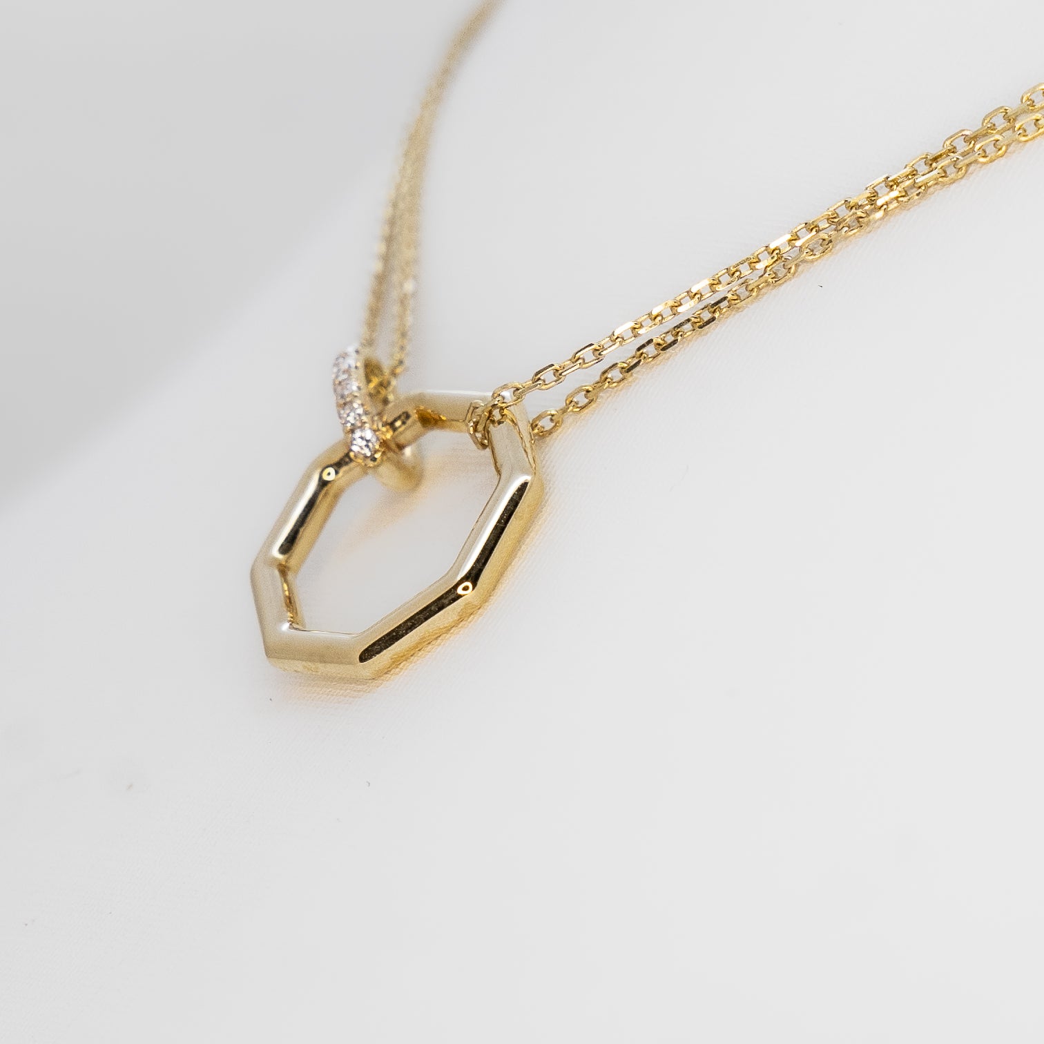 Necklace | Lab-created Diamonds | 9 Karat Yellow Gold