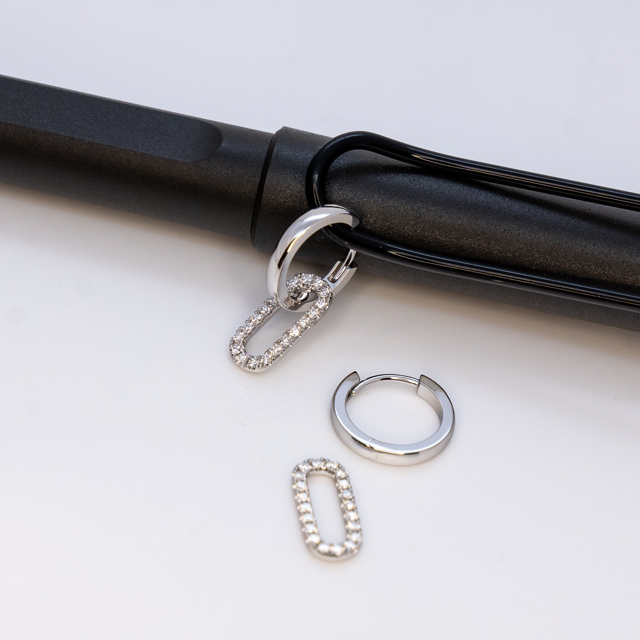 Earrings | Lab-created Diamonds | 9 Karat White Gold