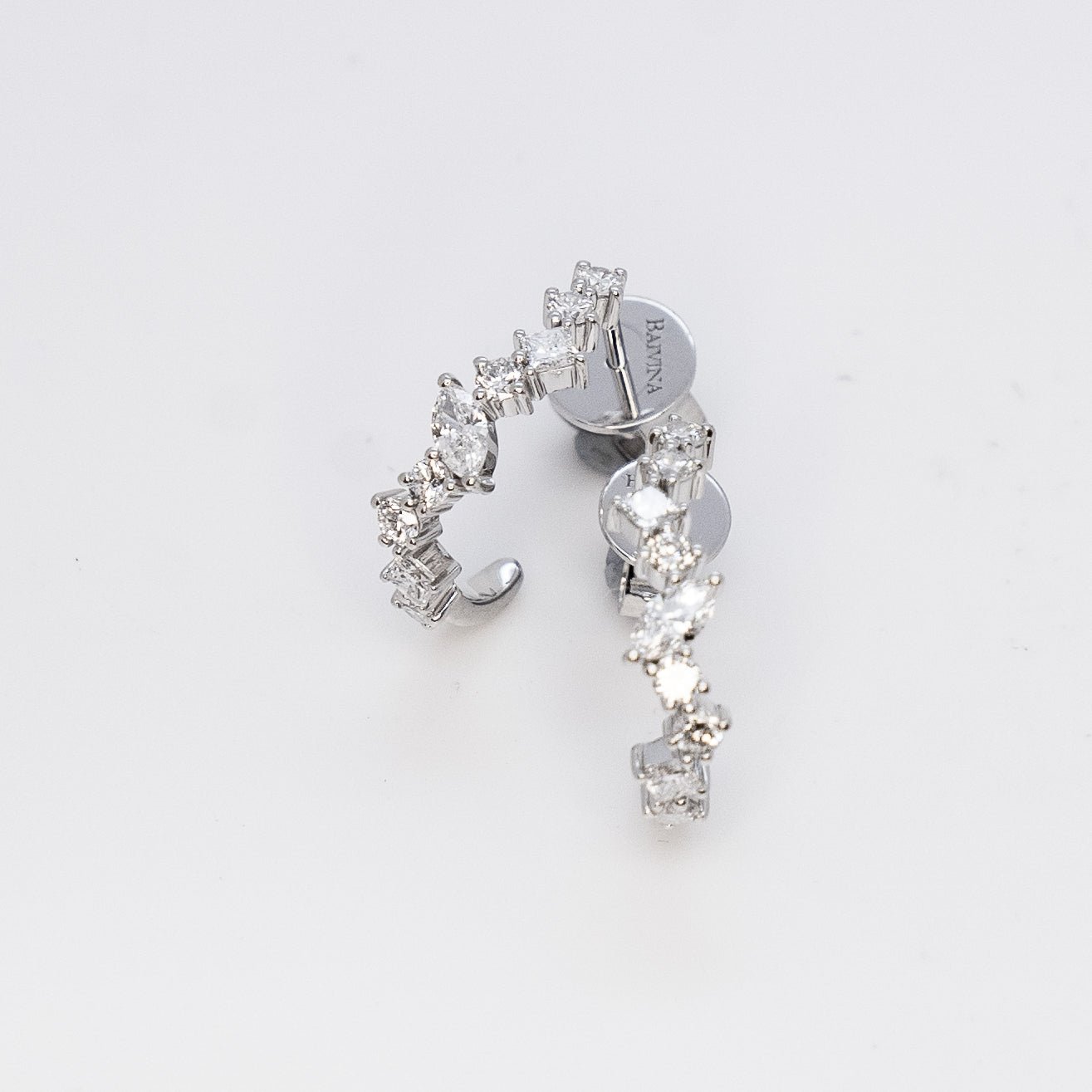 Earrings | Lab-created Diamonds | 9 Karat White Gold