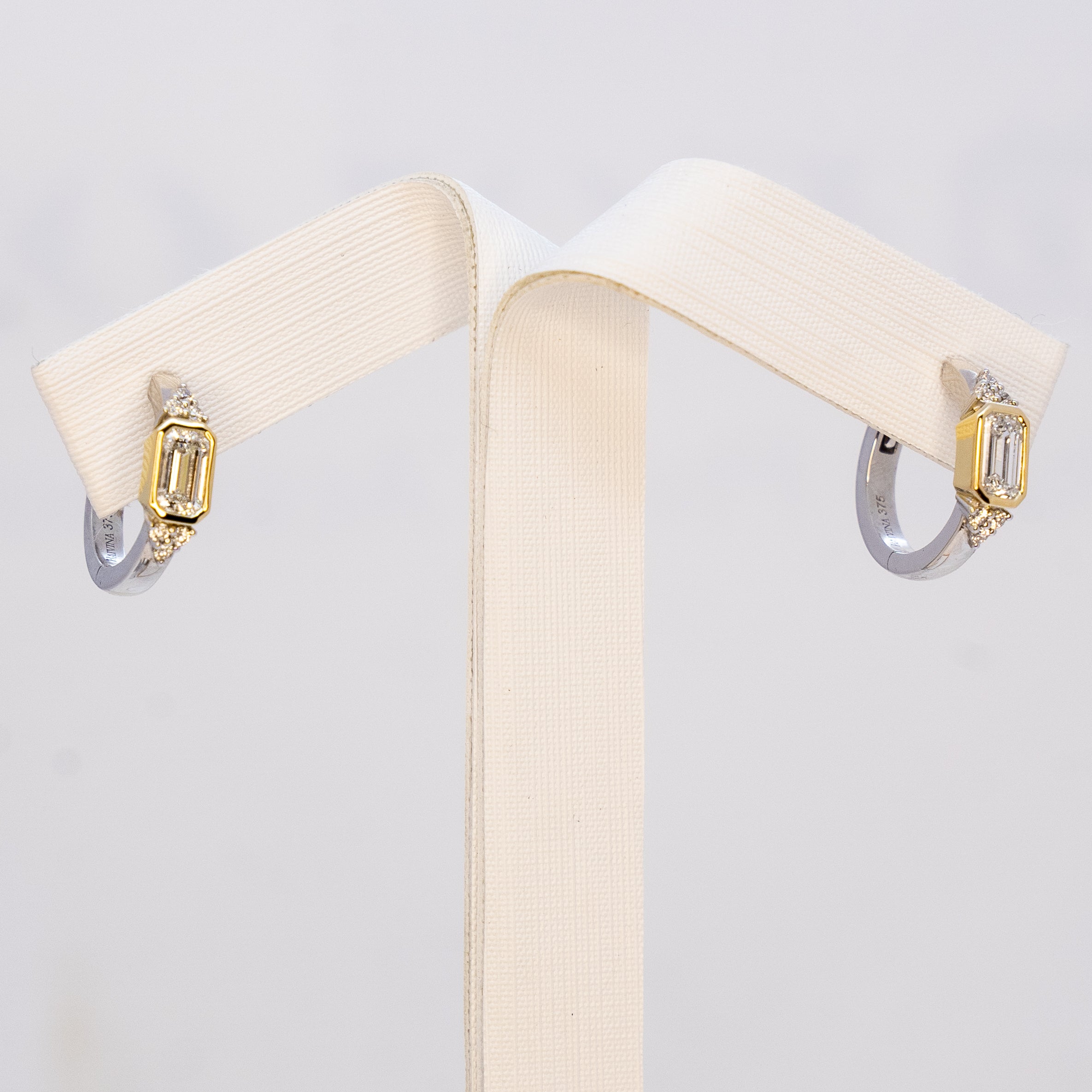 Earrings | Natural Diamonds | 9 Karat Yellow & White Gold