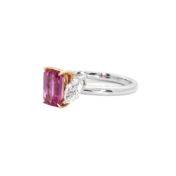 RING | Pink Sapphire & Diamond Ring - Baivina Jewellers