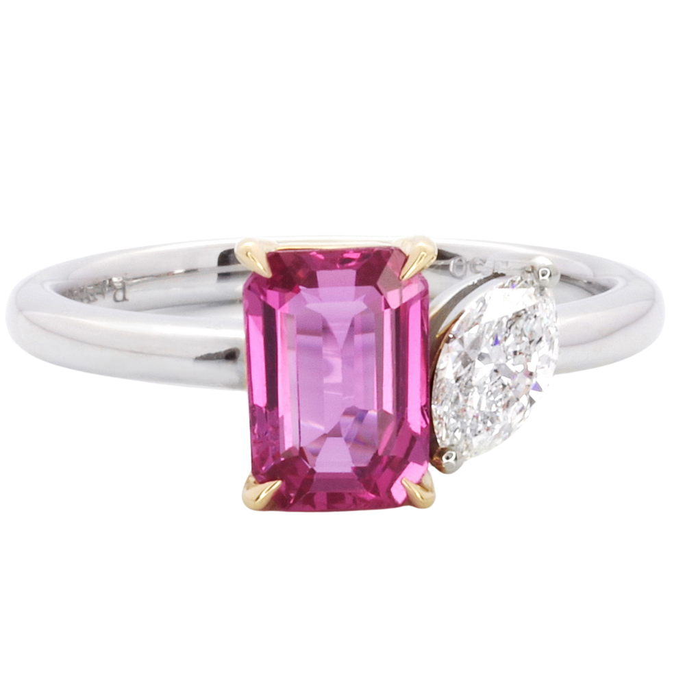 RING | Pink Sapphire & Diamond Ring - Baivina Jewellers