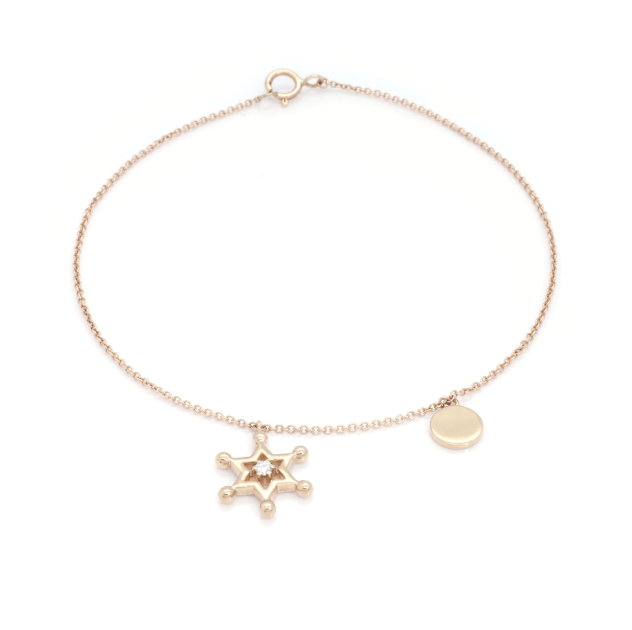 9K Rose Gold Diamonds Bracelet