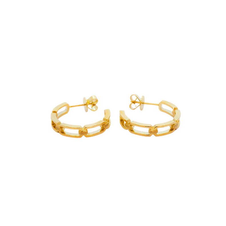 EARRINGS | 9K Yellow Gold Chunky Chain Links Earrings