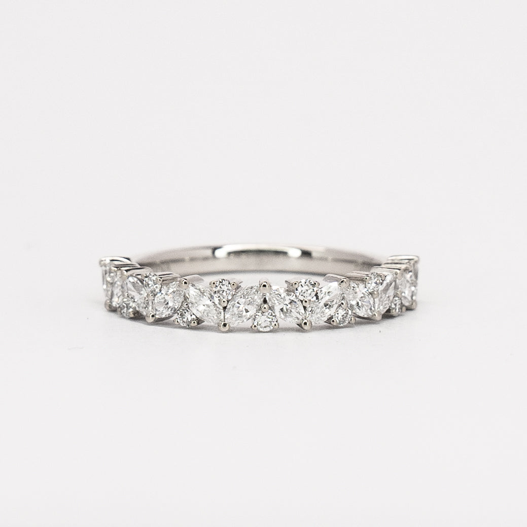 Stacking Band | 14 Karat White Gold | Lab-created Diamonds