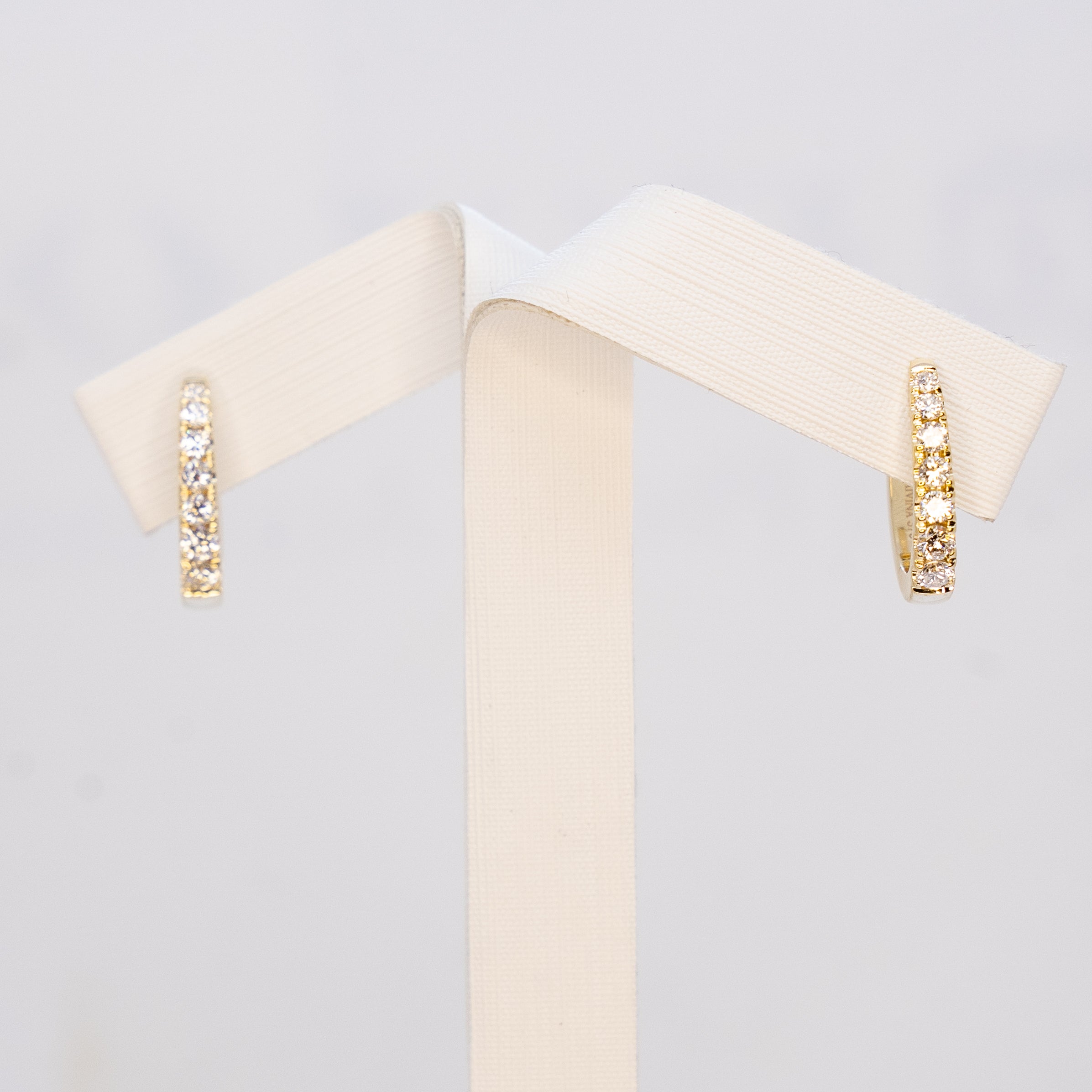 Earrings | Lab-created Diamonds | 9 Karat Yellow Gold