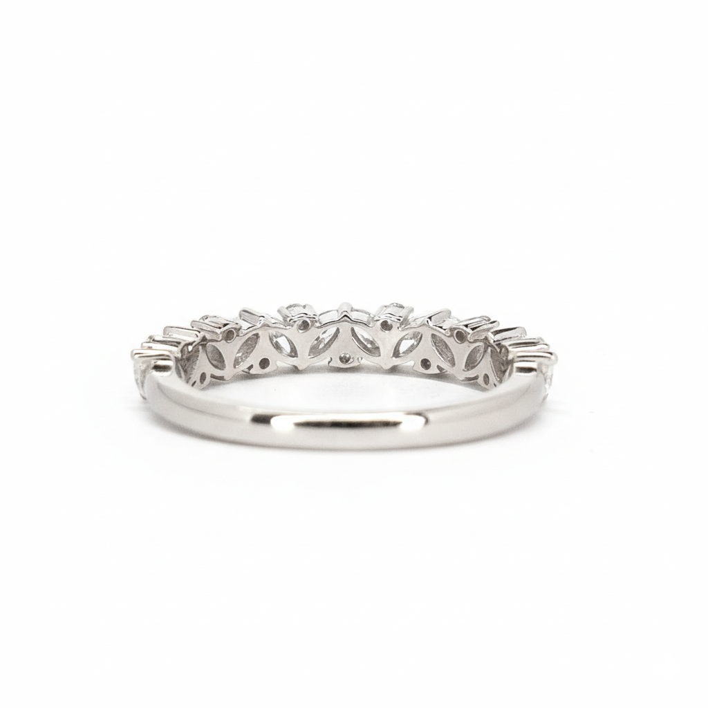 Stacking Band | 14 Karat White Gold | Lab-created Diamonds