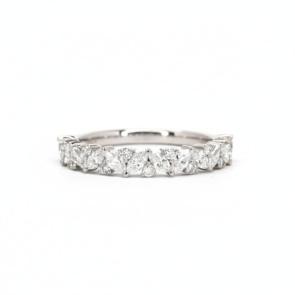 Stacking Band | 14 Karat White Gold | Lab-created Diamonds