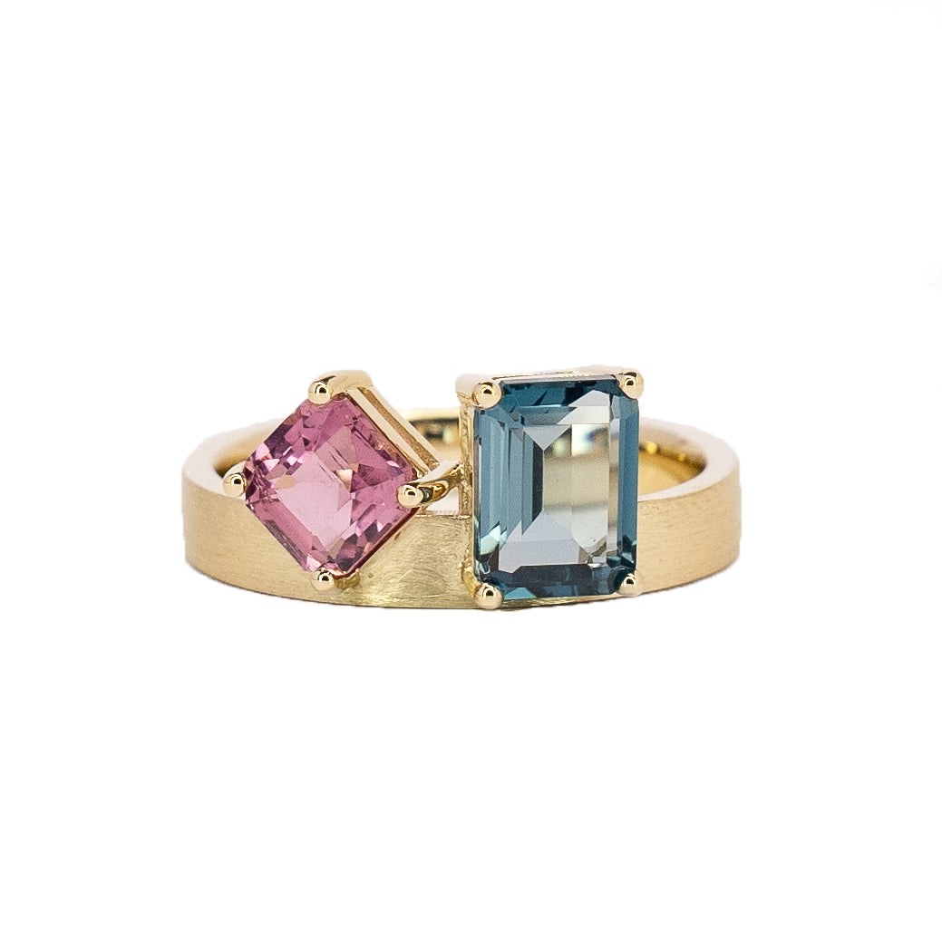 Ring | 9 Karat Yellow Gold | Topaz & Tourmaline